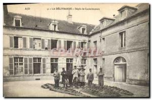 Postcard Old Sante militaria Delivrande Depot convalescent