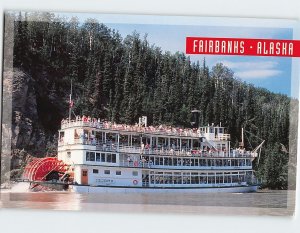 Postcard Sternwheeler riverboat Discovery III, Fairbanks, Alaska 