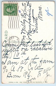 Norway Postcard View of Mandal Mountains and River 1921 Posted Antique