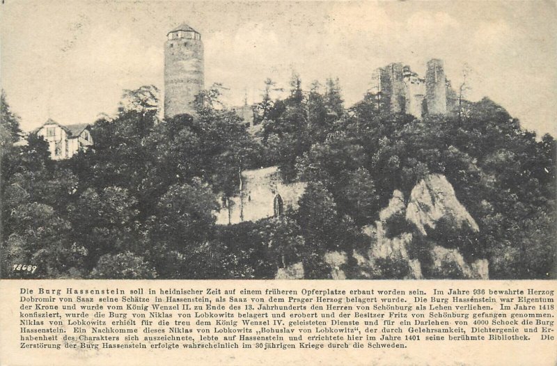 Czech Republic Hasištejn Burg Hassenstein) ruined medieval castle in Bohemia