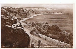 Dorset Postcard - The Two Bays From Durlston Head - Swanage - RP - Ref 1161A