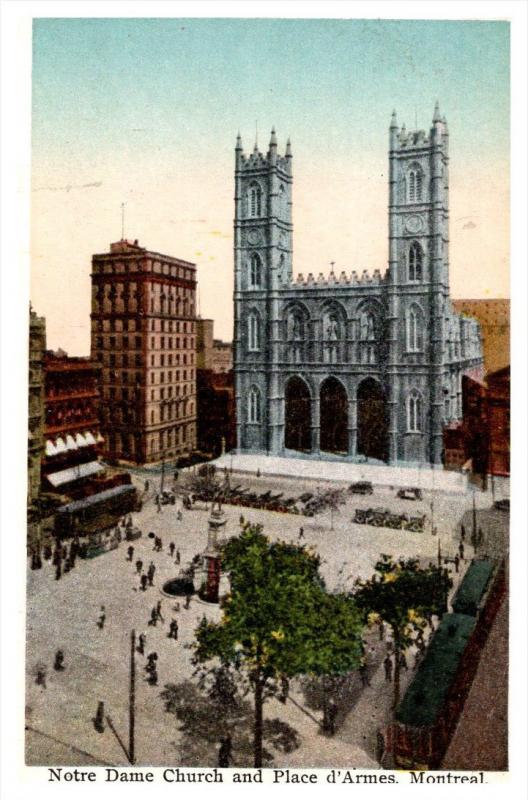 Montreal  Notre Dame Church and Place d'Armes