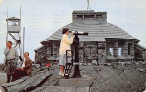 Summit House and Fire Observers Tower Adirondack Mountains, New York, USA 195...