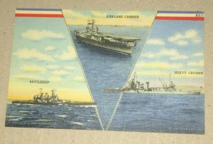 VINTAGE POSTCARD UNUSED NAVY SHIPS OFFICIAL NAVY PHOTOGRAPHS  PENNY POSTCARD