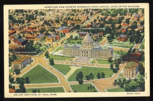 St Paul, Minnesota/MN Postcard, State Capitol Aeroplane View