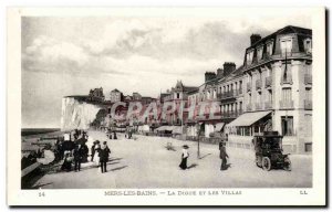 Old Postcard Mers les Bains The dike and villas