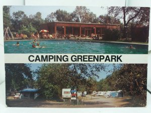 Vintage Postcard Camping Greenpark Veurnestraat 185 De Panne 1980