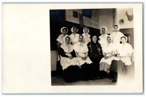 c1908 Shakers Women School Classroom Interior View RPPC Unposted Postcard