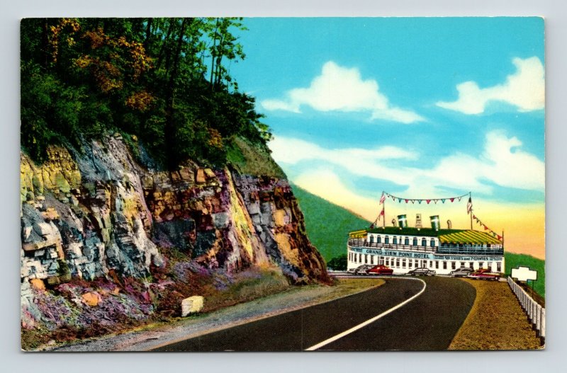 Pennsylvania Grand View Point Ship Hotel Allegheny Mountains Scenic DB Postcard