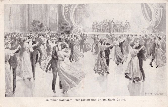 Summer Ballroom Hungarian Exhibition Earls Court London Old Postcard