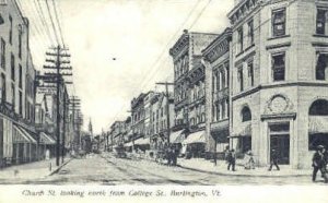 Church Street - Burlington, Vermont VT Postcard