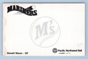 Donell Nixon Seattle Mariners Baseball Club Issue UNP Chrome Postcard M16