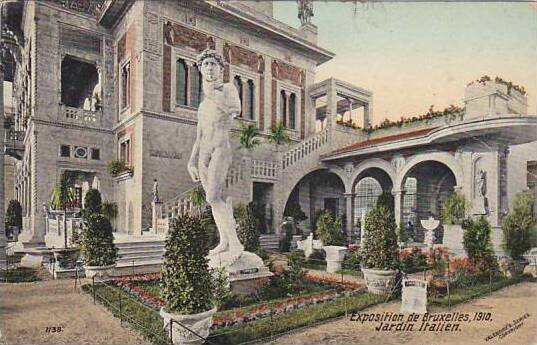 Exposition Universelle Bruxelles 1910 Jardin Italien