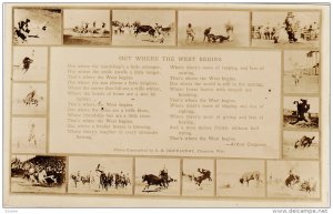 RP; 17-Views, Cattle Wrangling, Poem Out Where The West Begins by Arthur Ch...