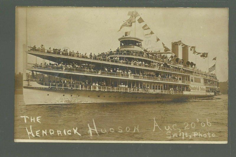 Catskill NEW YORK RP 1906 STEAMER HENDRICK HUDSON Steamboat HUDSON RIVER 