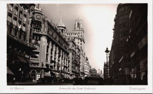 Spain Madrid Avenida de Jose Antonio Vintage RPPC C110