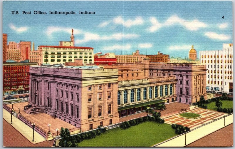 United States Post Office Indianapolis Indiana IN US Postal Service Postcard