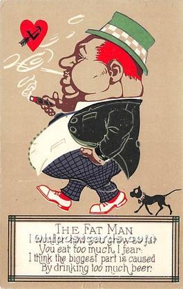 The Fat Man Vinegar Valentine Unused 