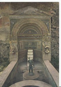 Italy Postcard - Pompei - Main Fountain House   8355