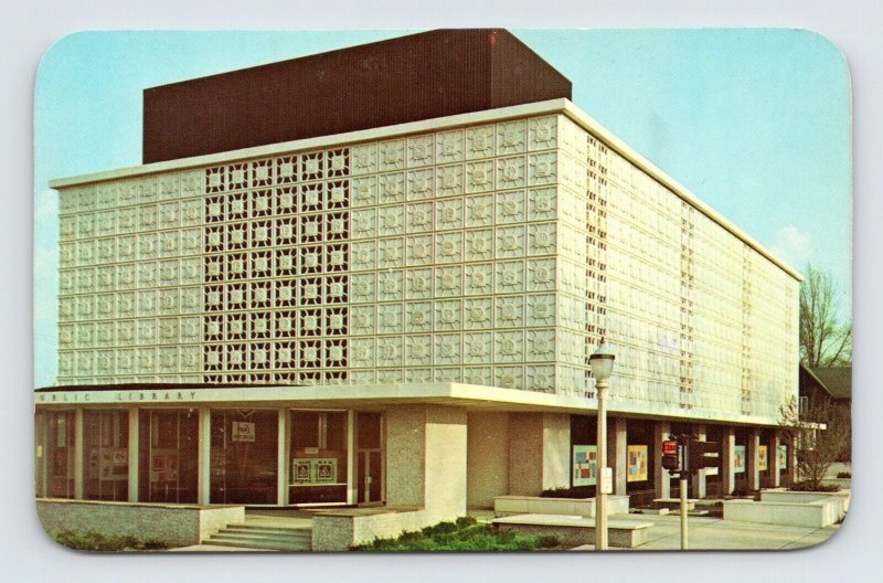 Public Library Building Lansing Michigan MI UNP Chrome Postcard P4