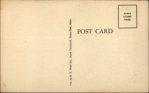 Wellfleet Cape Cod MA Savings Bank b&w c1940s Postcard