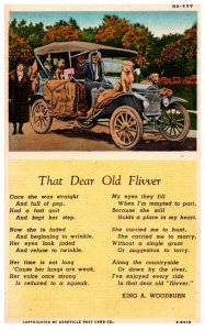 The Dear Old Filiver , Poem about Car