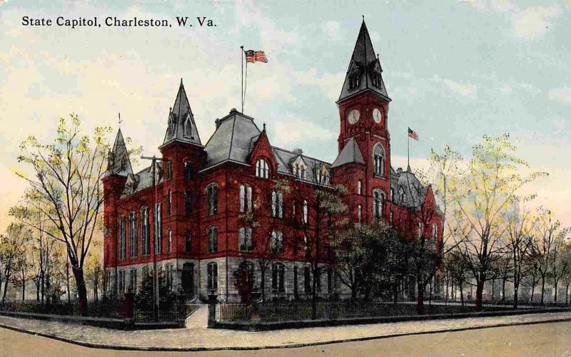 State Capitol Charleston Virginia 1910c postcard
