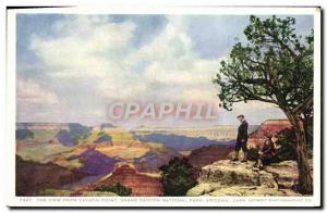 Old Postcard The View Frm Yavapai Point Grand Canyon National Park