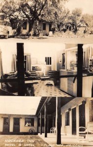 Flagstaff Arizona Nackard Inn Motel Real Photo Vintage Postcard AA60604