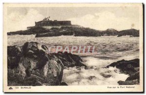 Postcard Old St Malo View on Fort National