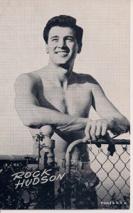 ARCADE CARD, Rock Hudson, Actor, Hollywood, Shirtless, Gay Interest (?) 1950-60s