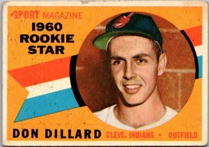 1960 Topps Baseball Card Don Dillard Cleveland Indians sk10603