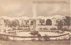 Salinas California Lindy Inn North Entrance Fountain Antique Postcard K90698