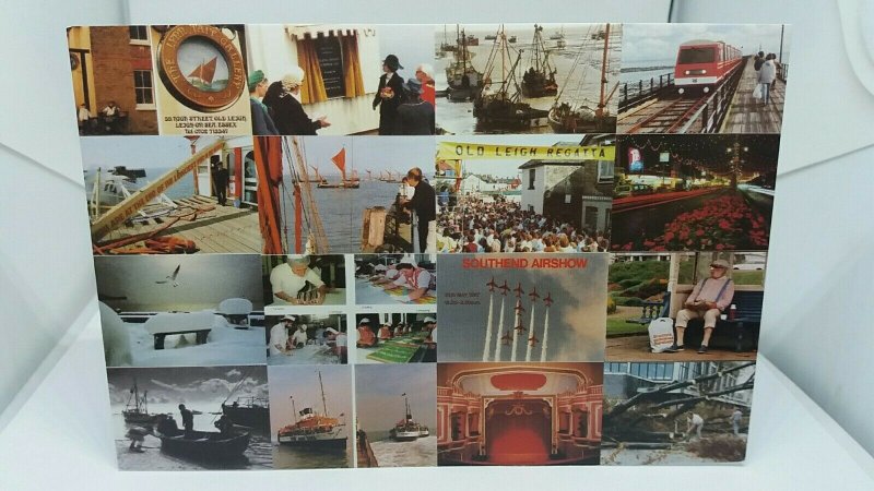 Vintage Postcard Southend on Sea Essex Multiview Pier Damage 1987 Hurricane etc