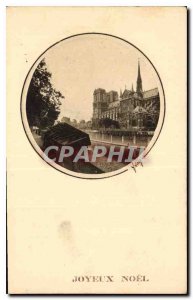 Old Postcard Notre Dame Paris view of the Quai de Montebello