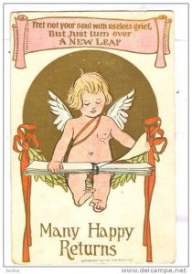 Many Happy Returns, Angel looking in book, PU-1909