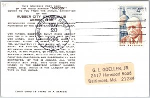 1965 USS Macon Goodyear Built Rigid Airship For The U.S. Navy Posted Postcard