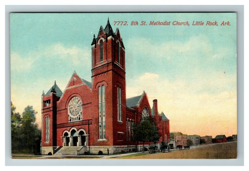 Vintage View of 8th St. Methodist Church, Little Rock AR c1910 Postcard M6