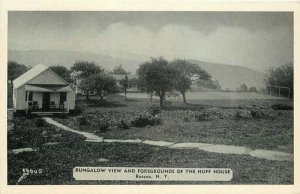 Bungalow View Foregrounds Huff House Roscoe New York 1930s Postcard 8331