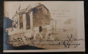 Mint Veracruz Mexico USA Occupation RPPC Postcard Four Volunteers Defense