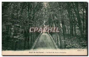 Old Postcard Saint Cloud Park Road Paris Versailles