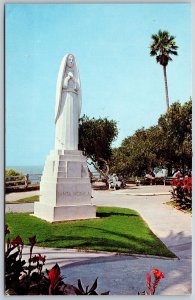 Vtg Santa Monica California CA Saint Monica Statue Palisades Park Postcard