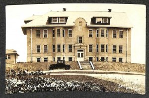 RPPC LARAMIE HOYT HALL UNIVERSITY OF WYOMING CONSTRUCTION REAL PHOTO POSTCARD 21