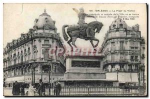 Postcard Old Orleans Place du Martroi main central Town Square or Finds J Statue