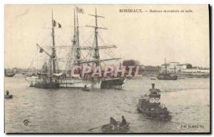 Postcard Old Boat Charter Bordeaux mortars stranded
