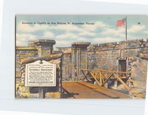 Postcard Entrance to Castillo de San Marcos St. Augustine Florida USA