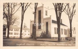 B51/ Kennebunk Maine Me RPPC Real Photo Postcard Baptist Church c1930s Main St