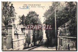 Old Postcard Ville D Avray Statue and Avenue Gambetta