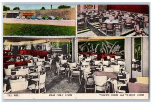 Springfield Illinois Postcard The Mill Street King Cole Room Tavern Room c1940