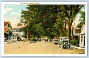 Niantic Connecticut CT Postcard Main Street Exterior View c1930 Vintage Antique